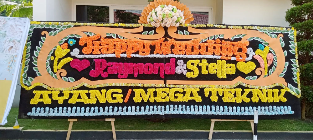 bunga papan gandeng 1 mahkota artificial