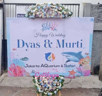 papan bunga digital printing wedding