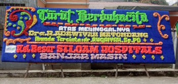 papan bunga Medan duka cita