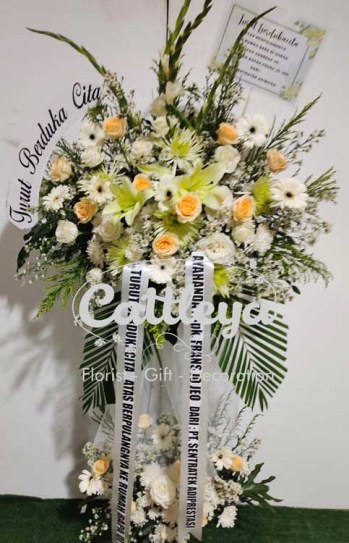 standing flower turut berdukacita